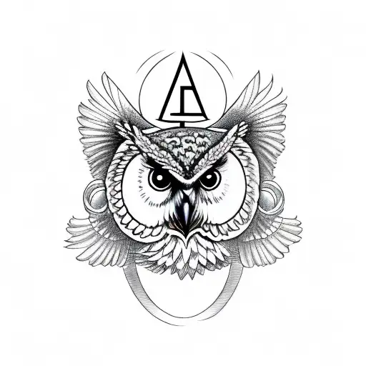 Owl With Atheism Symbol