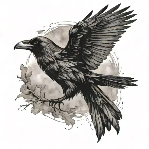 Raven Flying