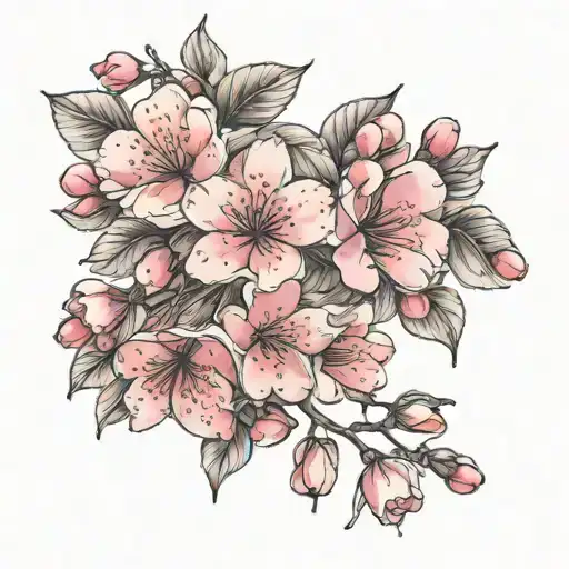 Cherry Blossom Petal Flower Bouquet