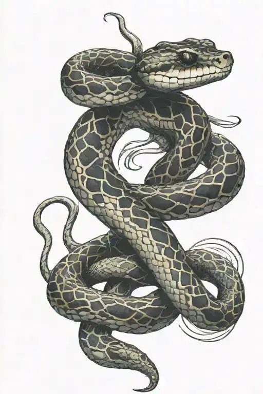 A Snake Wrapped Around Spine