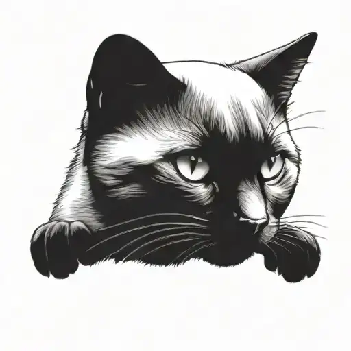 Cat Head In Line Without Filling