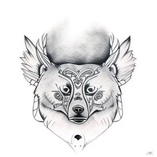 Pin Up Woman With Bear Skin