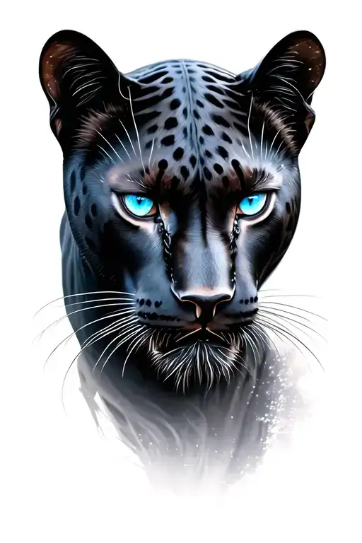 Black Panther With Blue Eyes