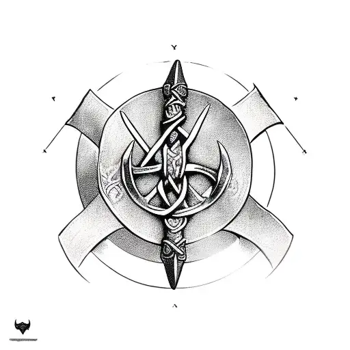 Viking With An Axe That Has Old Irish Writing That Spells Seamus