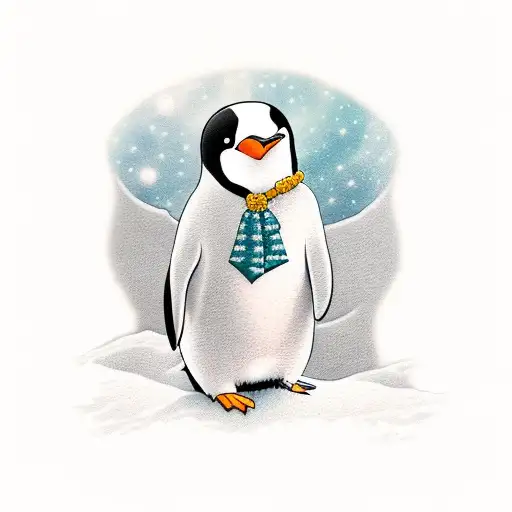 Penguin Wearing An Astonaut Suit
