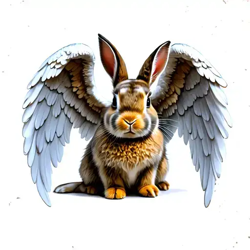 Bunny With Angel Wings