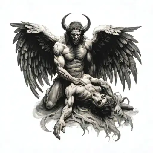 Angel Killing A Demon