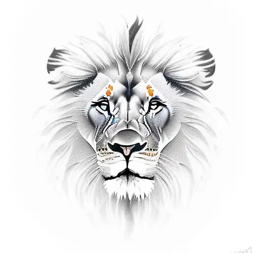 Lion With Never Give Up