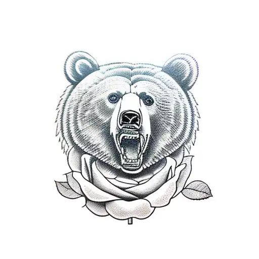 Bear Whit Roses