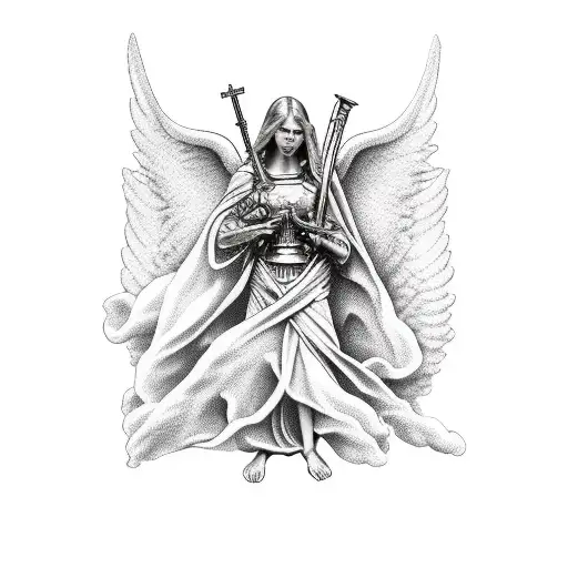 Guardian Angel With Arms Wide