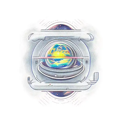 Ufo Traveling Through Space Time