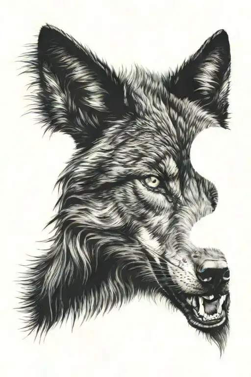 Black Wolf Long Hair