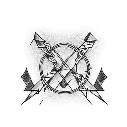 Thick Carpe Diem Arrow Wrapped In Barbed Wire