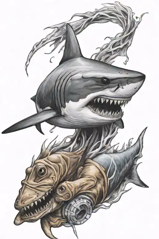 Shark Wrapped Around Wrist