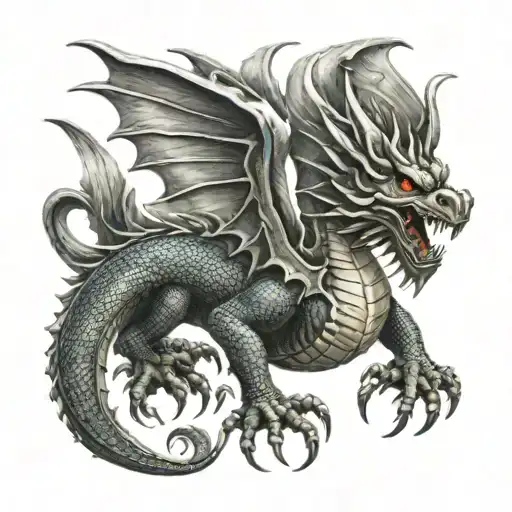 Wales Welsh Dragon Head