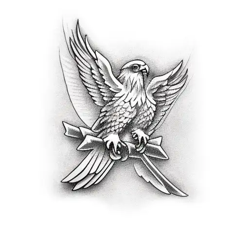 Christian Cross With Eagle