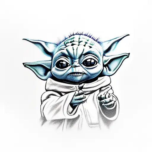 Baby Yoda Shooting With An Ak47