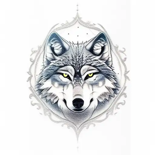 Wolf And Snow Owl Thigh