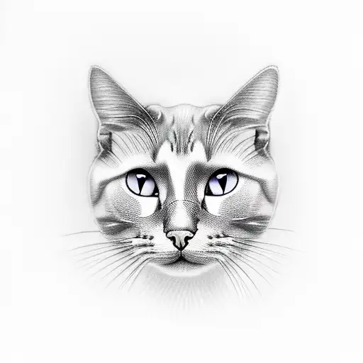 Realist Cat With Florws