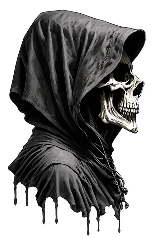 Hooded Grim Reaper Side Profile
