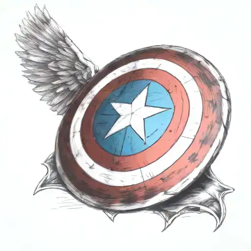 Captain American Shield With Quote 'I Can Do This All Day'