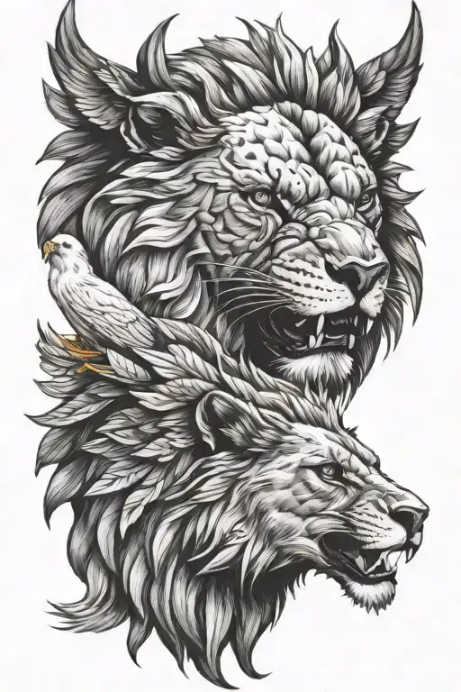 Lion And Eagle
