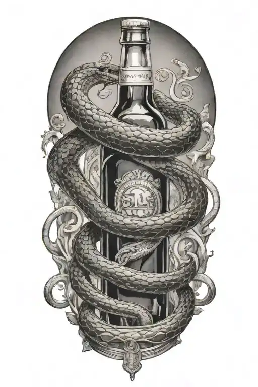 Snake And Beer Bottle