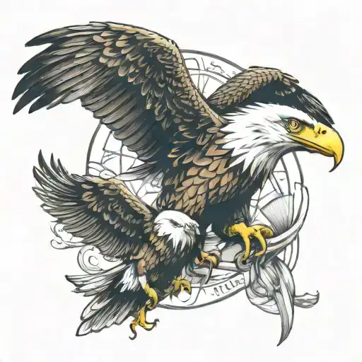 German And Philippines Eagle Intertwined