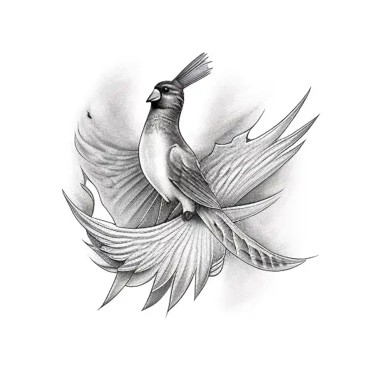 Swollow Bird With Knife In Its Back