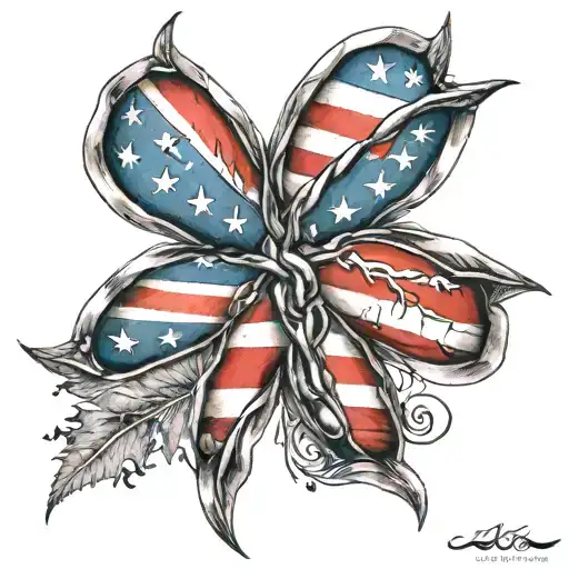 Star Of Life American Flag