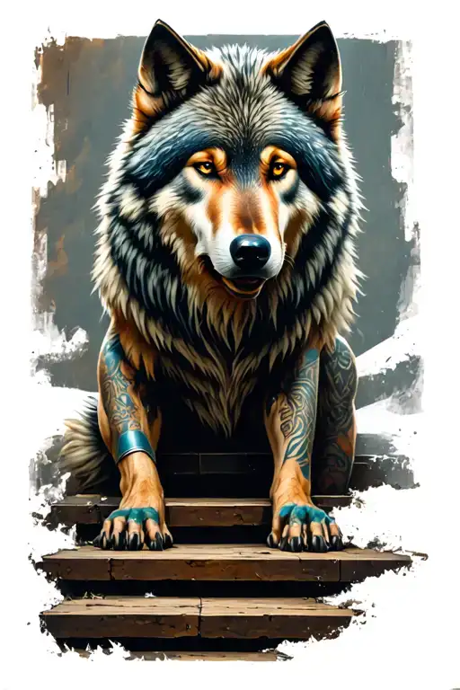 Spartan Warrior Stairs Immortalized Wolf Rebirth