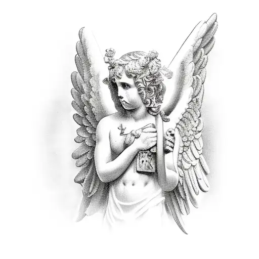 Ancient Rome Angel With Hurt Heart