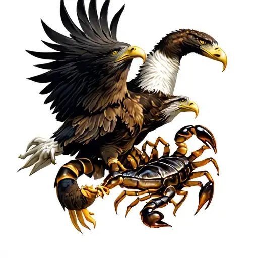 Eagle And Scorpion Surrounded
