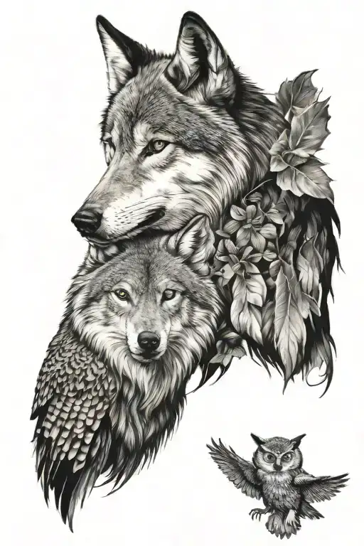 Wolf And Owl