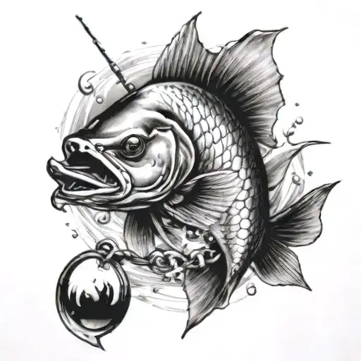 Fishing Tattoo Design