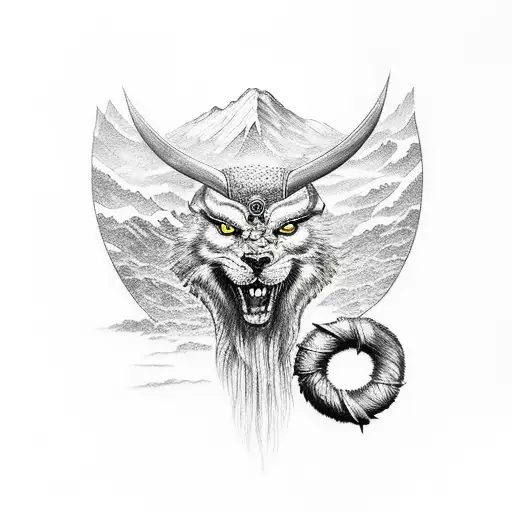 Odin Overlooking Mountain