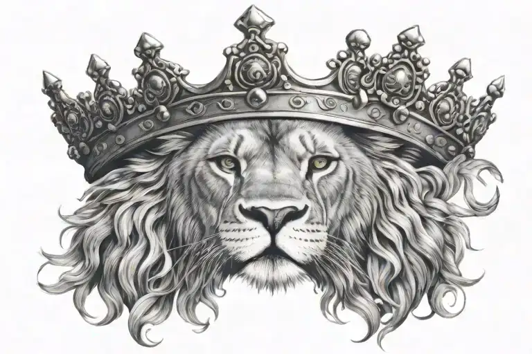 Leo Zodiac Symbol Wearing Crown
