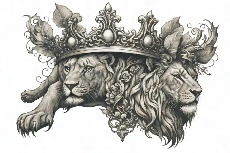 Leo Zodiac Wearing Crown Adorned