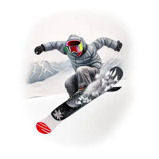 Snowboarder Jump Mountain