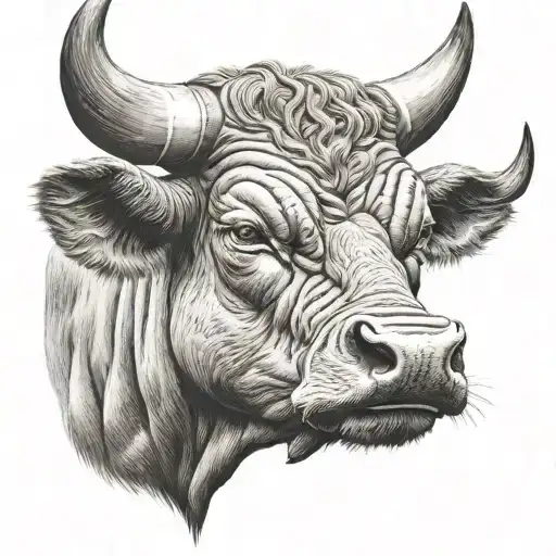 Realistic Bull Head