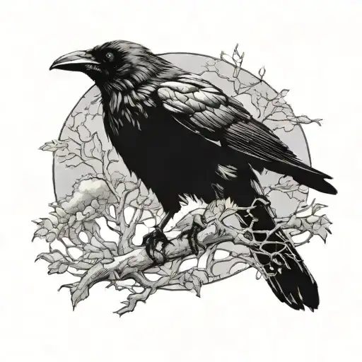 Crow And Trees