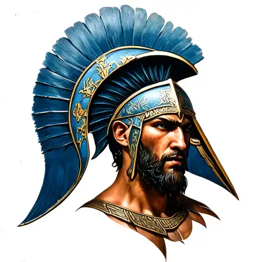 Spartan Warrior And Greek Gods