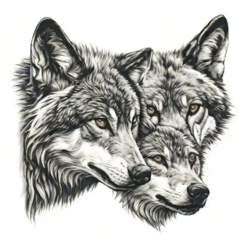 Father And Son Wolves