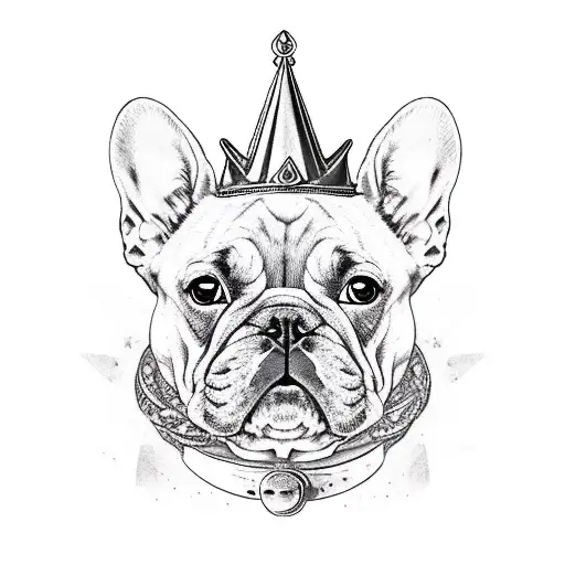 French Bulldog With Tilted Crown