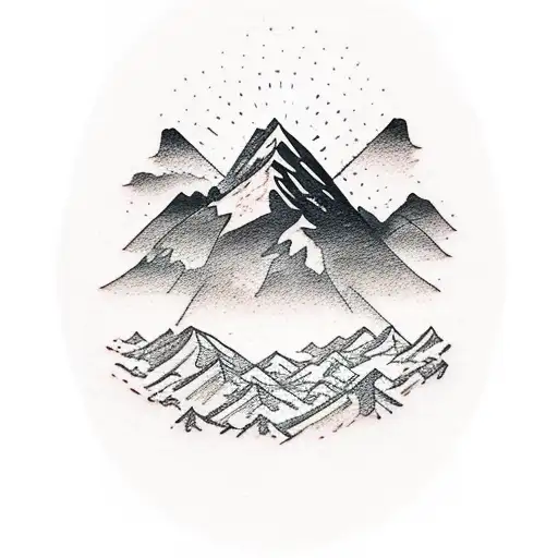 Runes With Mountain In The Background