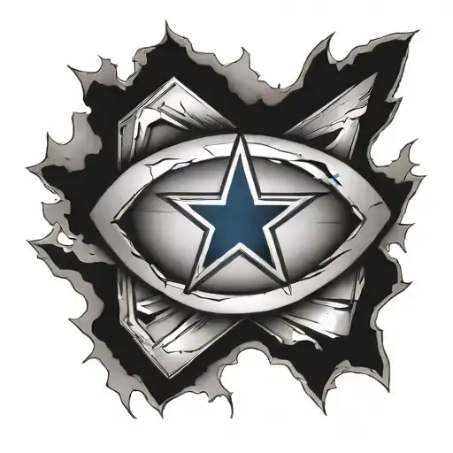Dallas Cowboys Star Inside Superman Symbol