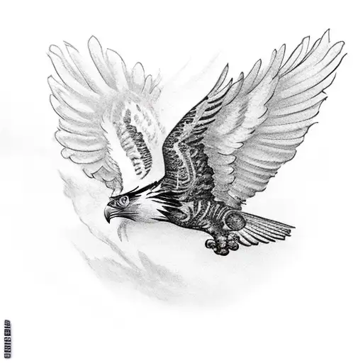 Philippine Eagle With Wings Spread