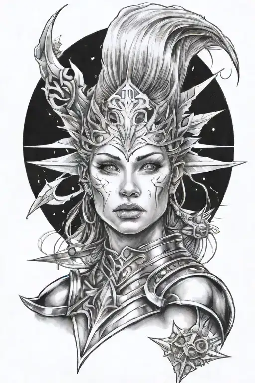 Shining White Light Warrior Female