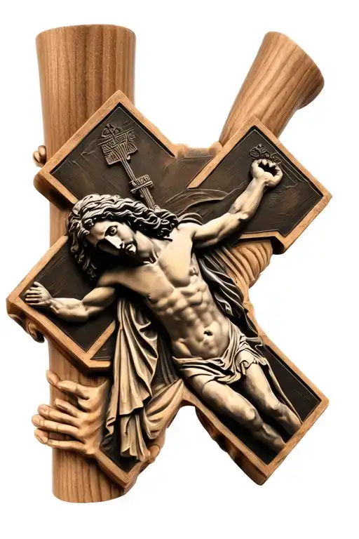 3D Wrist Jesus Crucifix