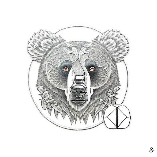 Pin Up Girl With Bear Skin